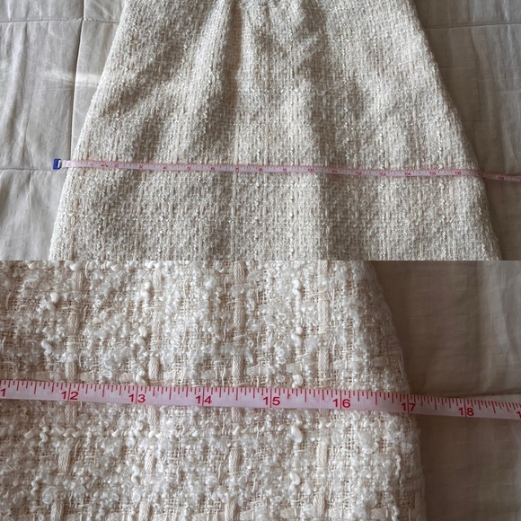 Zara Textured Cut-Out Cream Mini Dress XS - Picture 8 of 9
